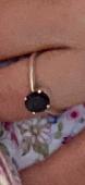 Silver band, red Garnet stone Engagement. Ring has lots of sentimental value 😔