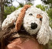 I’m not sure of the brand, he is well loved. One ear cream and one tan, he is ab