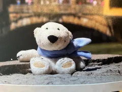 This small teddy bear is an NICI icebear. It is approximately 15 cm tall and was