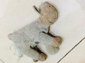 Stuffed sheep with repaired bottom lost somewhere between hudson yards, High Lin