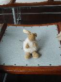 I travel a lot for work and always take a little toy bunny with me, just for a b
