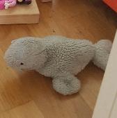 Our daughter is sorely missing her cuddly grey seal. Lost somewhere around Bedmi