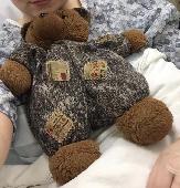 My back pack was stolen and inside of it was my husbands teddy bear from when he