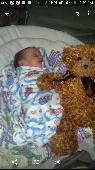 This Teddy bear is a very special memorial bear with my son's ashes inside a tin