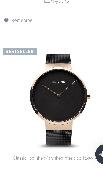 Brand new ladies watch made by Bering Black band and face with gold colour shoul