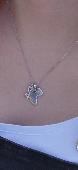 Lost silver necklace with a key pendant and Africa continent pendant. Of massive