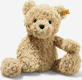 Lost Steiff Fynn teddy, not case, with a necklace of Virgin Mary and Our lord Ch