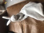 Off coloured white compagnie bunny rabbit comforter. Lost at Manchester airport 