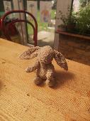 We found this little bunny on our way home from school, at the bottom of the ste