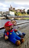 Mario Cleverr and his backpack (otherwise a Build a Bear Mario). Comfort toy and