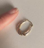I found a small gold hooped earring with hinge fastening on the Peckham Road nea