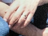 Hello, I've lost a men's wedding ring, titanium (silver coloured) with yellow go