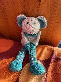 Found this blue and grey ‘scentsy buddy’ mouse at Limehouse Station. He was on t