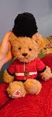 Build A Bear beefeater bear found on Waterloo bridge at a bus stop. Still has ta