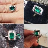 Lost my antique art deco emerald and diamond ring while on a short walk to and f