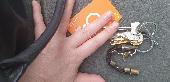 I found two separate items in the park- bank card (in the middle), keys (on top 