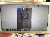 Womens gold wedding band with 7 small diamonds