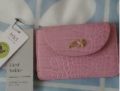 Picture is of the pink version of my Turquoise (green) wallet/card holder with i