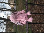 Small pink (with floral pattern ears and feet) Jelly Cat bunny, found next to th