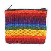 Small rainbow purse with cards and ID in it. 