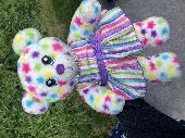Found this special teddy at high lane canal. Keeping it safe at home. Has owners