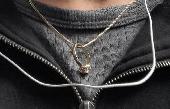 My late Mum's Gold woven chain with her engagement gold ring with a fake ruby-pi