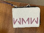 Cream and pink purse/wallet with bank card, Oyster card and ID card