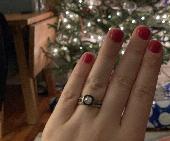 Lost: Art deco style sapphire and diamond engagement ring, diamond wedding ring 