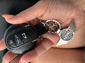 Mini black key fob and silver Mini key ring