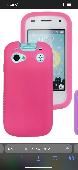 A child’s phone can only be used in Japan. Pink with light purple cherry accesso
