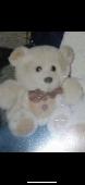 Light brown, cord body, felt brown buttons,small round eyes. 1980s-1990s vintage