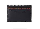 Lost Paul Smith black leather with stripe detail credit card holder, contained c