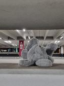 Grey fluffy rabbit left in Trinity Leeds car park 27/1/24 (LS1 4AG) - looks like