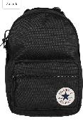 Black converse backpack with Ikea shark and three old plushies, laptop bag in th