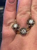 Lost a golden ring with a relatively large diamond. Vintage, circa 1965, USSR, "