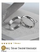 Plain silver ring engraved with KWCTURL inside Very precious to me So sad to los