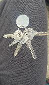 Found these keys near the War Museum. Tell me what is written on the other side 